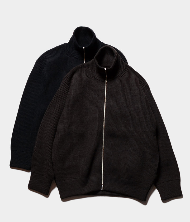 SSSTEIN "OVERSIZED DRIVERS KNIT ZIP JACKET"