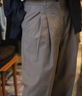 STILL BY HAND "PT04233" Cotton chambray pants
