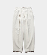 FARAH "Cotton brushed twill Two Tuck Wide Tapered Pants"