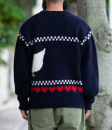 HERILL "Cashmere Jacquard Sweater AHIRU"