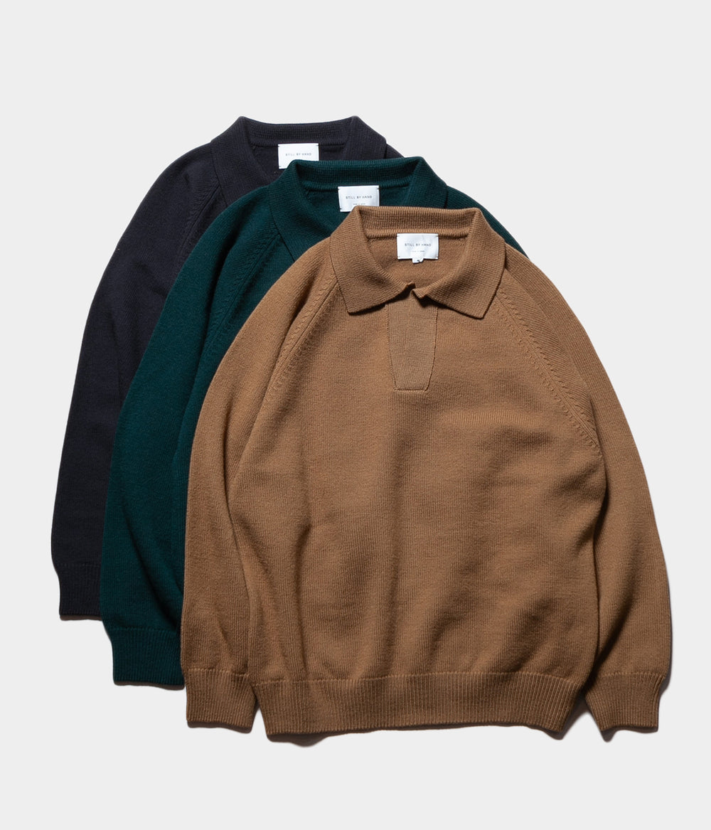 BRUSHY KNITTED Skipper Polo Shirt(Japan Sizing) | GU US