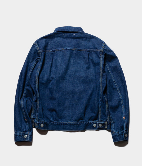 SCYE BASICS "Selvedge Denim Used Wash Trucker Jacket 2nd"