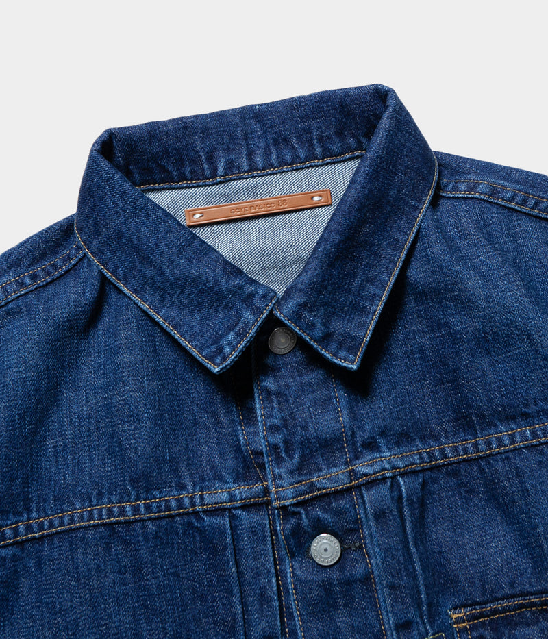 SCYE BASICS "Selvedge Denim Used Wash Trucker Jacket 2nd"