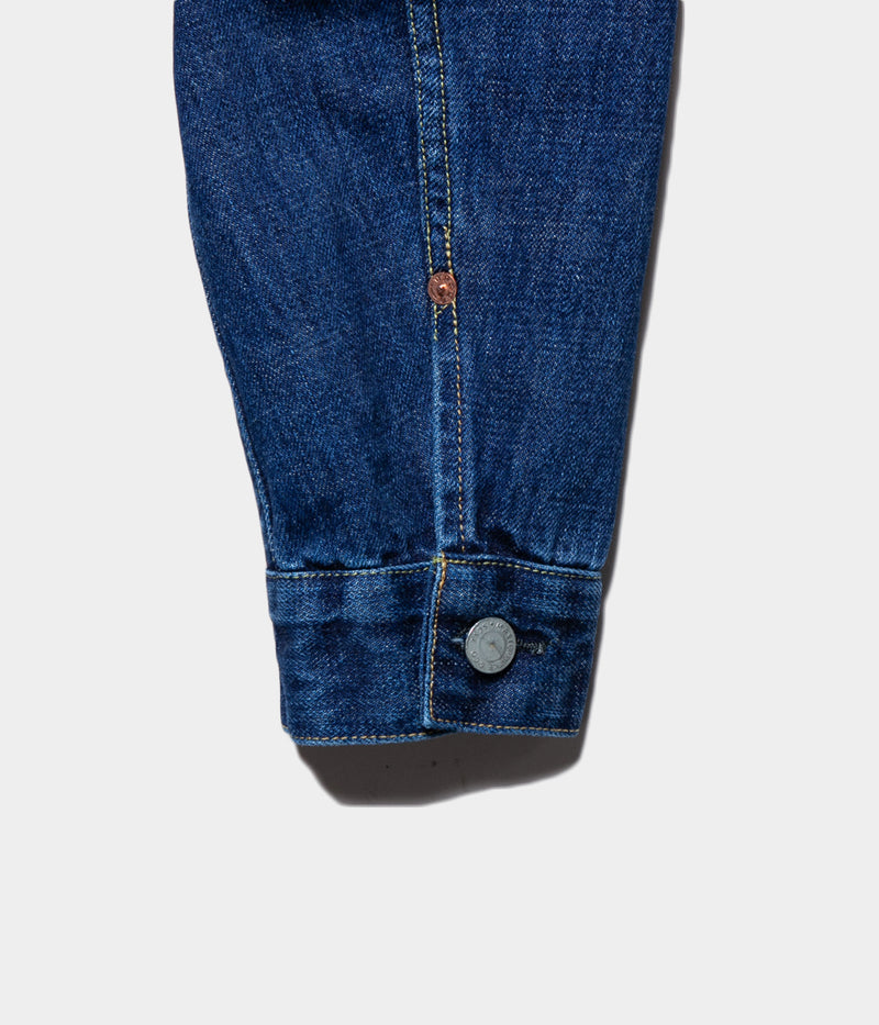 SCYE BASICS "Selvedge Denim Used Wash Trucker Jacket 2nd"