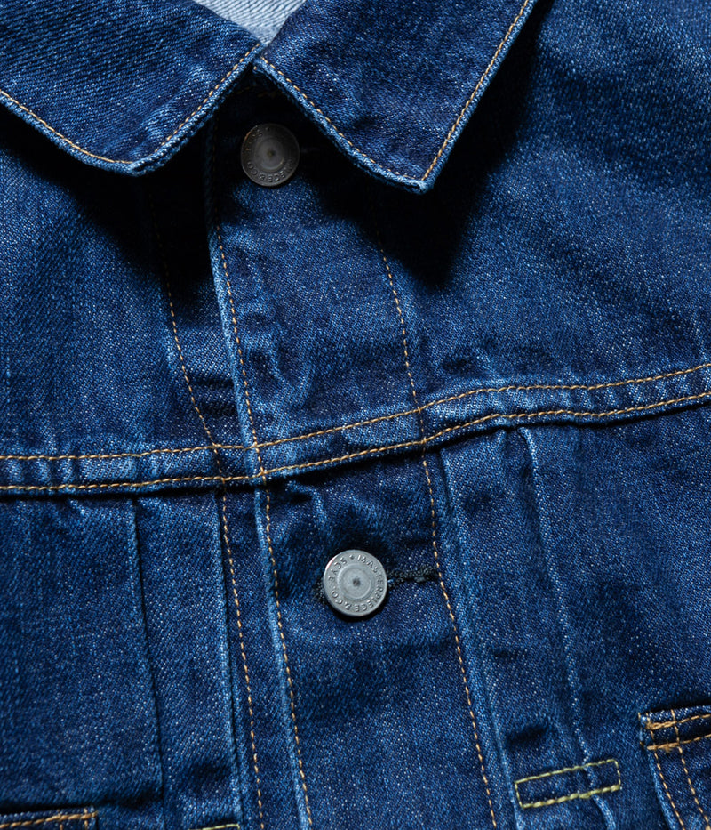 SCYE BASICS "Selvedge Denim Used Wash Trucker Jacket 2nd"