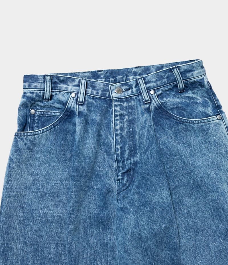 SSSTEIN "CHEMICAL BLEACHED DENIM JEANS"