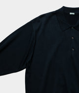 A.PRESSE "Cotton Knit L/S Polo Shirts"