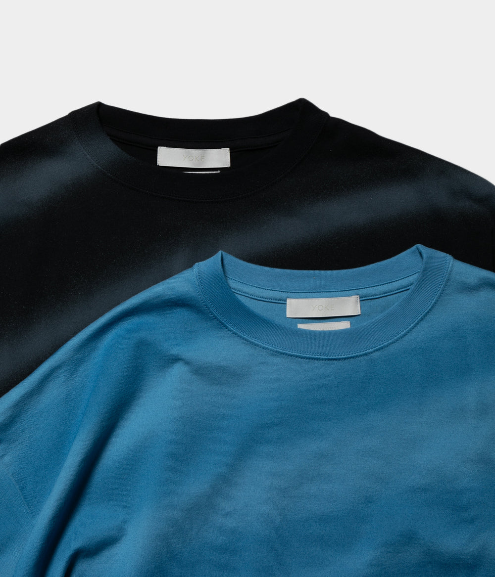 24SS] YOKE(ヨーク)/ SPRAY PRINTED BORDER T-SHIRT
