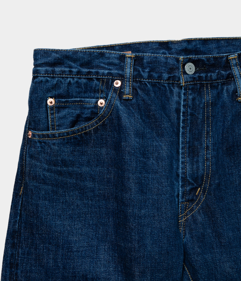 SCYE BASICS "Selvedge Denim Used Washed Straight Leg Jeans"