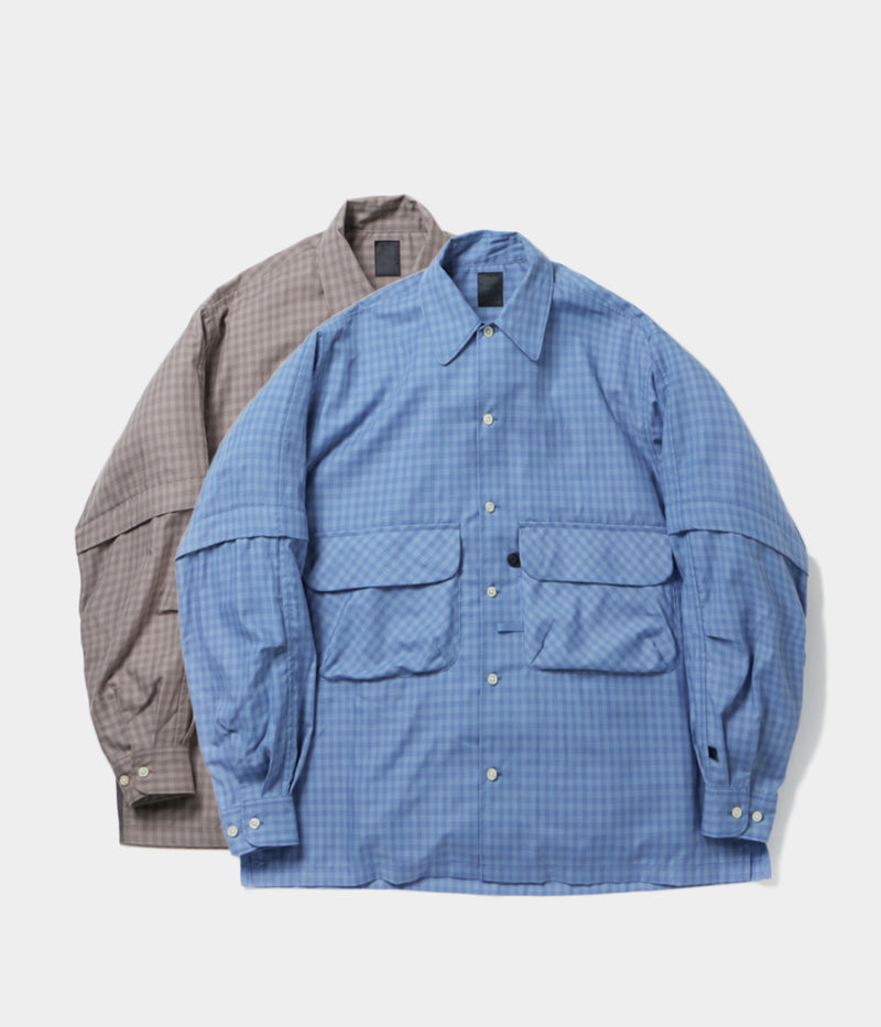 DAIWA PIER39 "TECH SPORTS OPEN COLLAR SHIRTS L/S MINI PLAIDS"