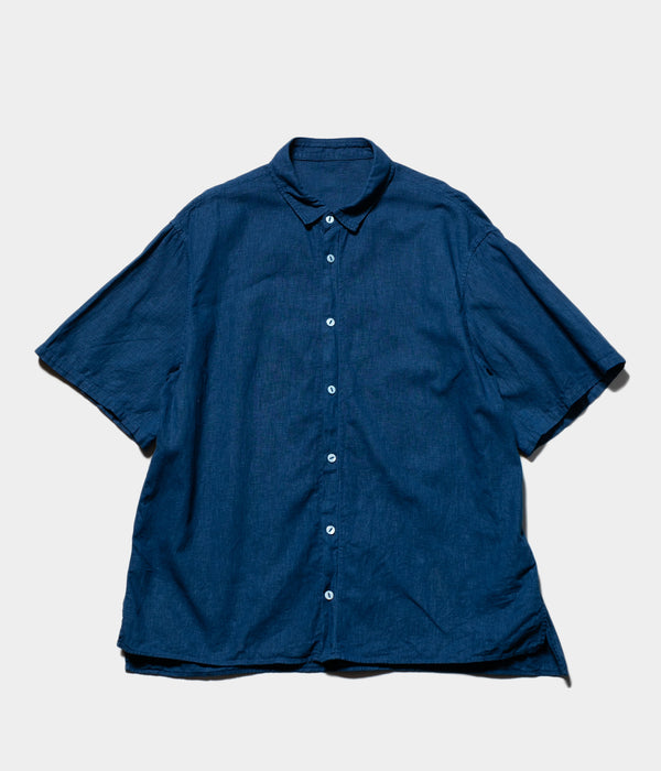 MITTAN "SH-96" Bamboo short sleeve shirt (Ryukyu indigo dyed) 