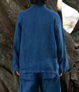 MITTAN "JK-44" ripple hemp jacket (Ryukyu indigo dyeing) 