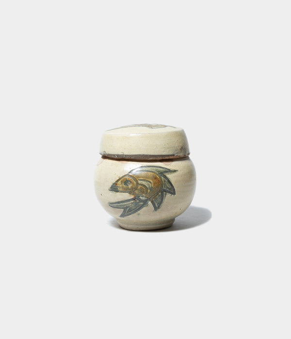 Jiro Kinjo "Line carved fish pattern tea pot"
