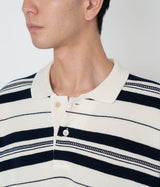 NANAMICA "Stripe Polo Sweater"