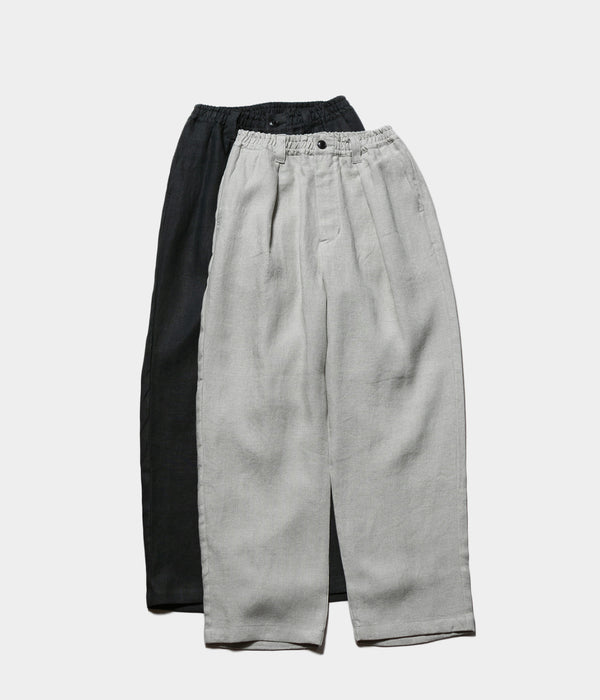 STILL BY HAND "PT06242" Linen tapered pants