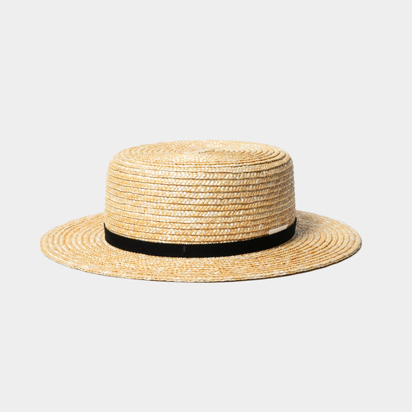帽子 COMESANDGOES 10MM WHEAT BRAIDBOATER HAT COMESANDGOES 