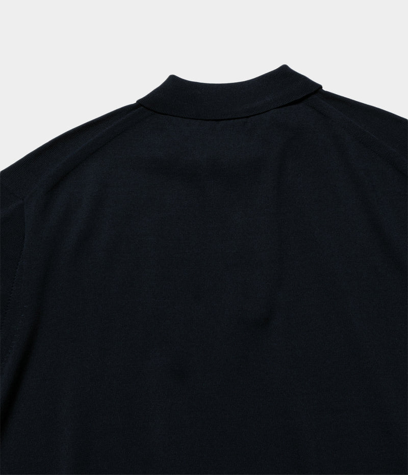 A.PRESSE "Wool Knit L/S Polo Shirt"