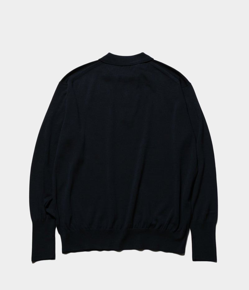 A.PRESSE "Wool Knit L/S Polo Shirt"