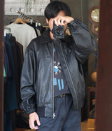 SSSTEIN "LEATHER ZIP SHORT JACKET"