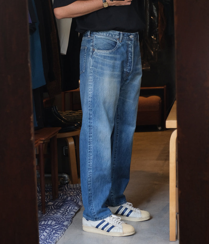 A.PRESSE "Washed Denim Pants E  Bleach"