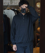 A.PRESSE "Wool Knit L/S Polo Shirt"