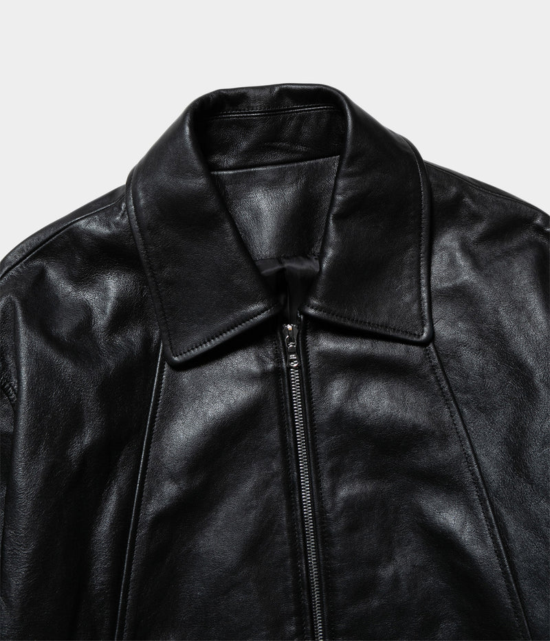 SSSTEIN "LEATHER ZIP SHORT JACKET"