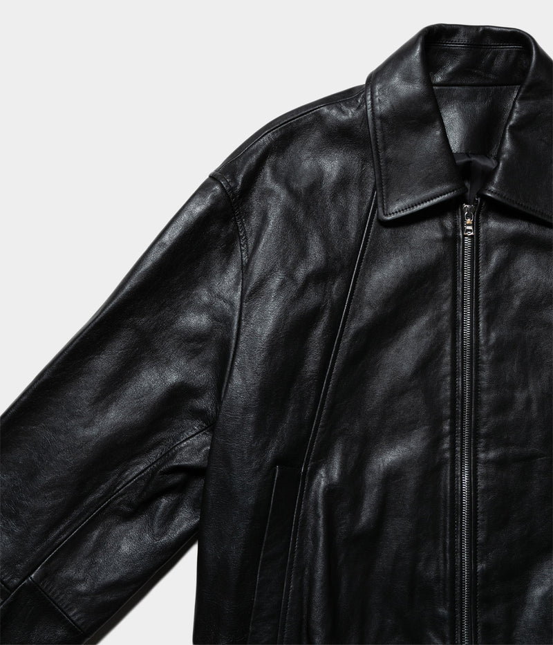 SSSTEIN "LEATHER ZIP SHORT JACKET"