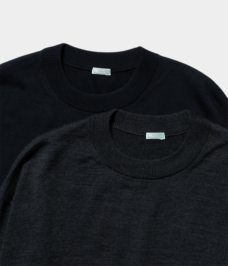 A.PRESSE "Wool Knit L/S T-Shirt"