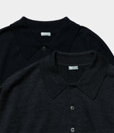 A.PRESSE "Wool Knit L/S Polo Shirt"