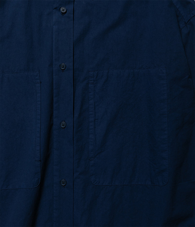 STILL BY HAND "SH01243" Garment-dye over shirt