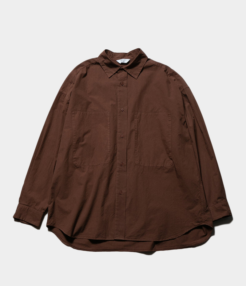 STILL BY HAND "SH01243" Garment-dye over shirt