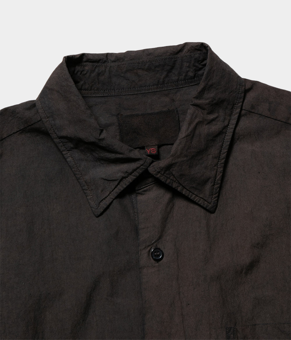 Yoko Sakamoto ブラウン 半袖シャツ YOKO SAKAMOTO/ヨーコサカモト Open Collar Shirt -ajouter
