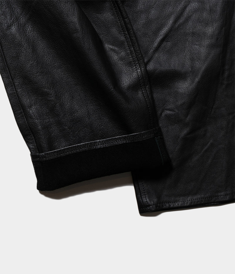 YOKO SAKAMOTO "LEATHER STRAIGHT PANTS"