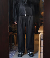 YOKO SAKAMOTO "LEATHER WIDE PANTS" 