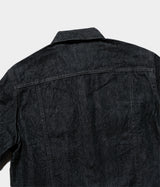 A.PRESSE "Black Denim Trucker Jacket"