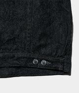 A.PRESSE "Black Denim Trucker Jacket"