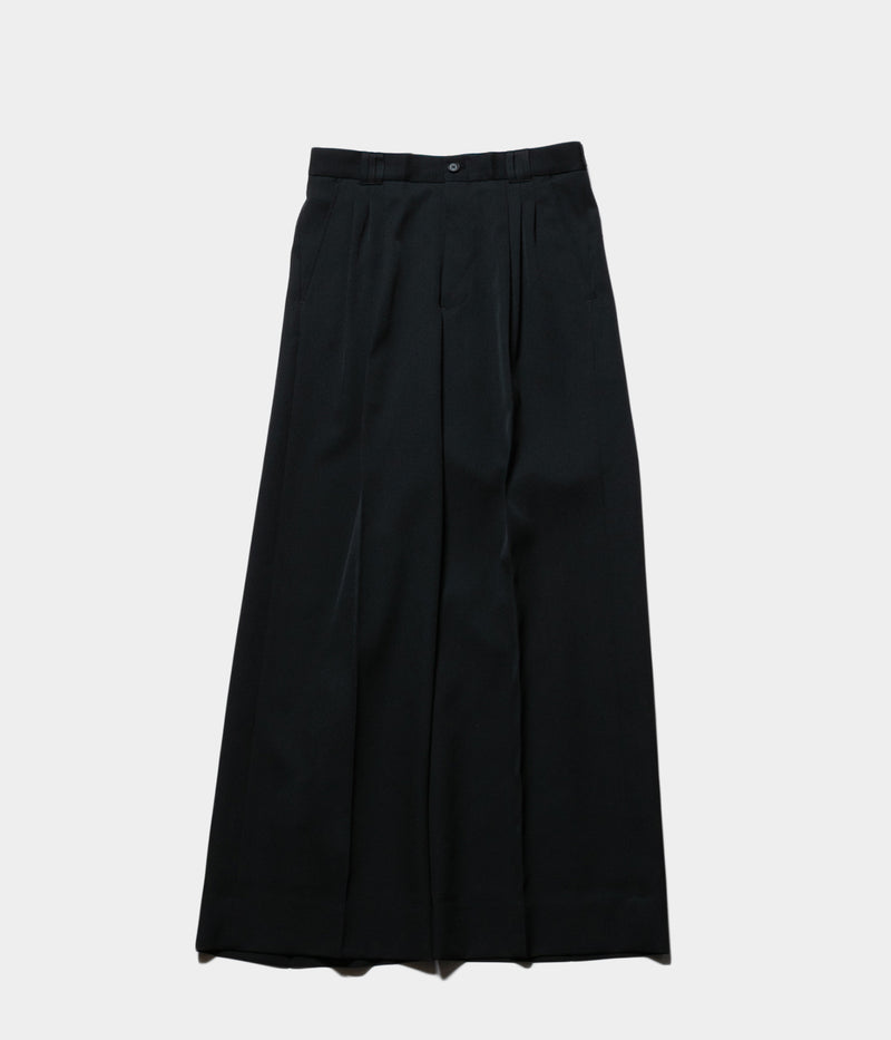 YOKE "3PLEATED WIDE-LEG TROUSERS"