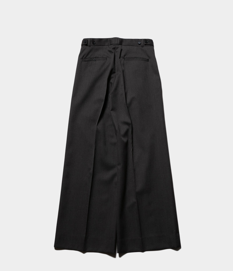 YOKE "3PLEATED WIDE-LEG TROUSERS"