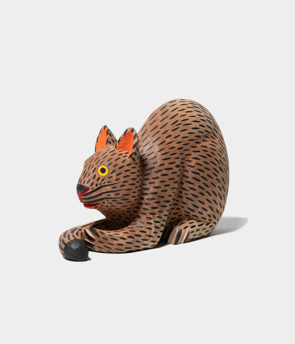 OAXACA WOOD CARVING "Cat (by Isaias Jimenez)"