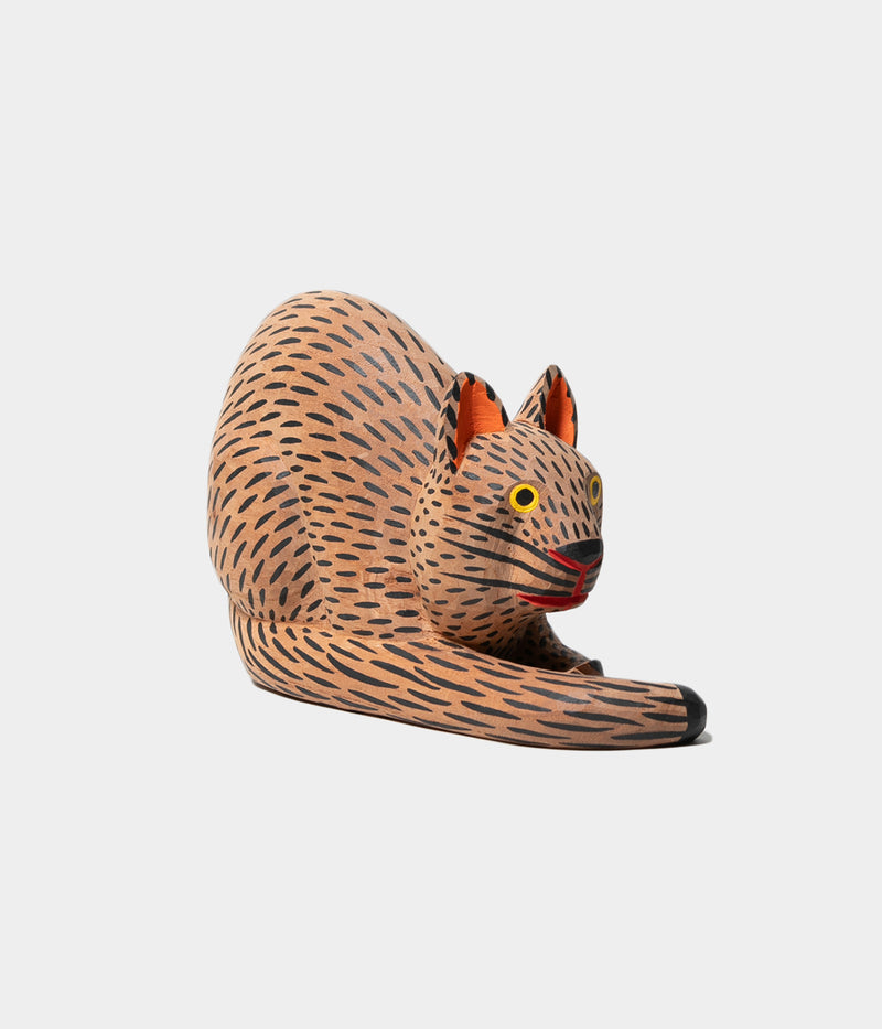 OAXACA WOOD CARVING "Cat (by Isaias Jimenez)"