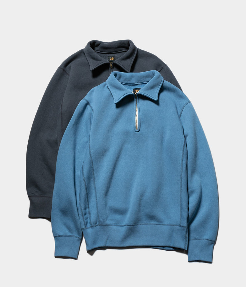 SCYE BASICS "Fleece Back Jersey Half Zip Pullover"