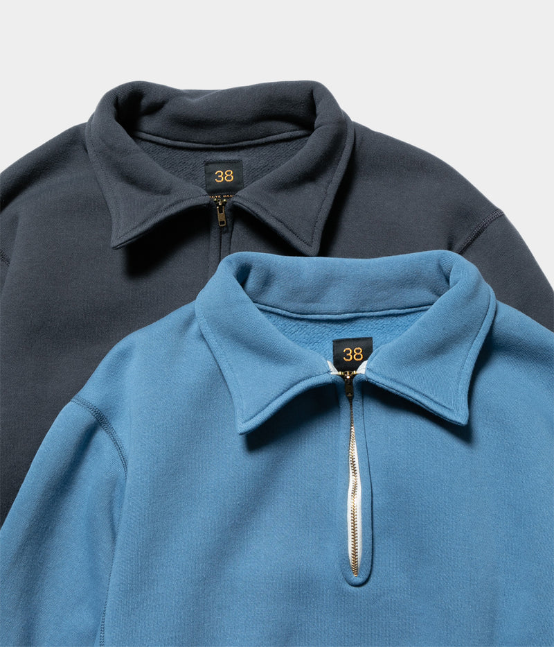 SCYE BASICS "Fleece Back Jersey Half Zip Pullover"