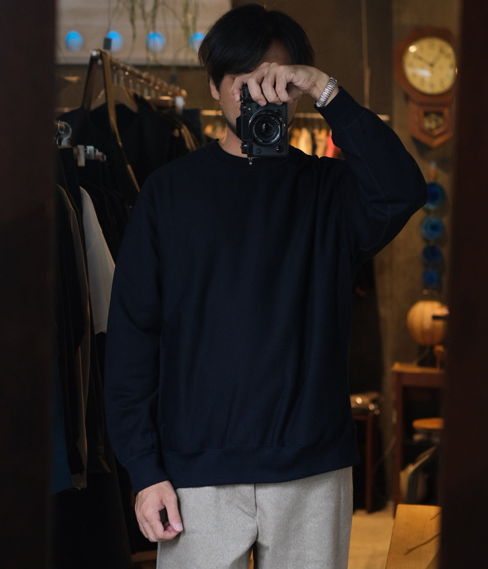 STILL BY HAND クルーネックスウェット ネイビー CS09243 STILL BY HAND 