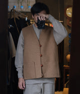 HERILL "Cashmere linenmat Chimayo vest"