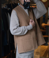 HERILL "Cashmere linenmat Chimayo vest"