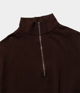 HANDVAERK "#0520 FLEX HALF-ZIP SWEAT T-SHIRT"