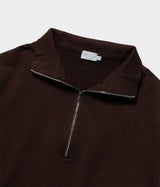 HANDVAERK "#0520 FLEX HALF-ZIP SWEAT T-SHIRT"