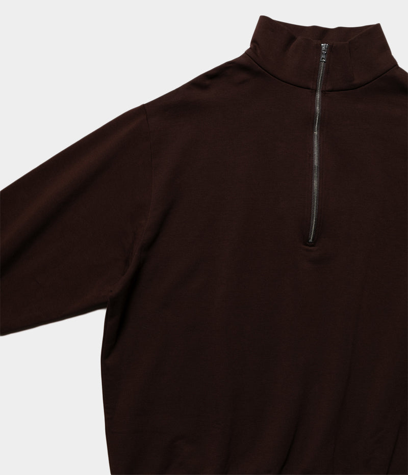 HANDVAERK "#0520 FLEX HALF-ZIP SWEAT T-SHIRT"