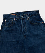 SCYE BASICS "Selvedge Denim Used Wash Wide Leg Jeans"