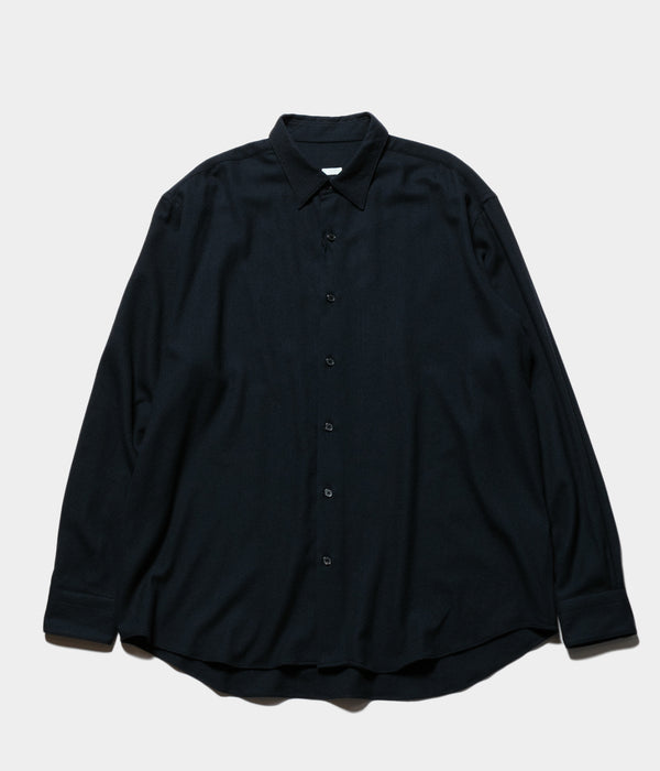 A.PRESSE "Wool Regular Collar Shirt"